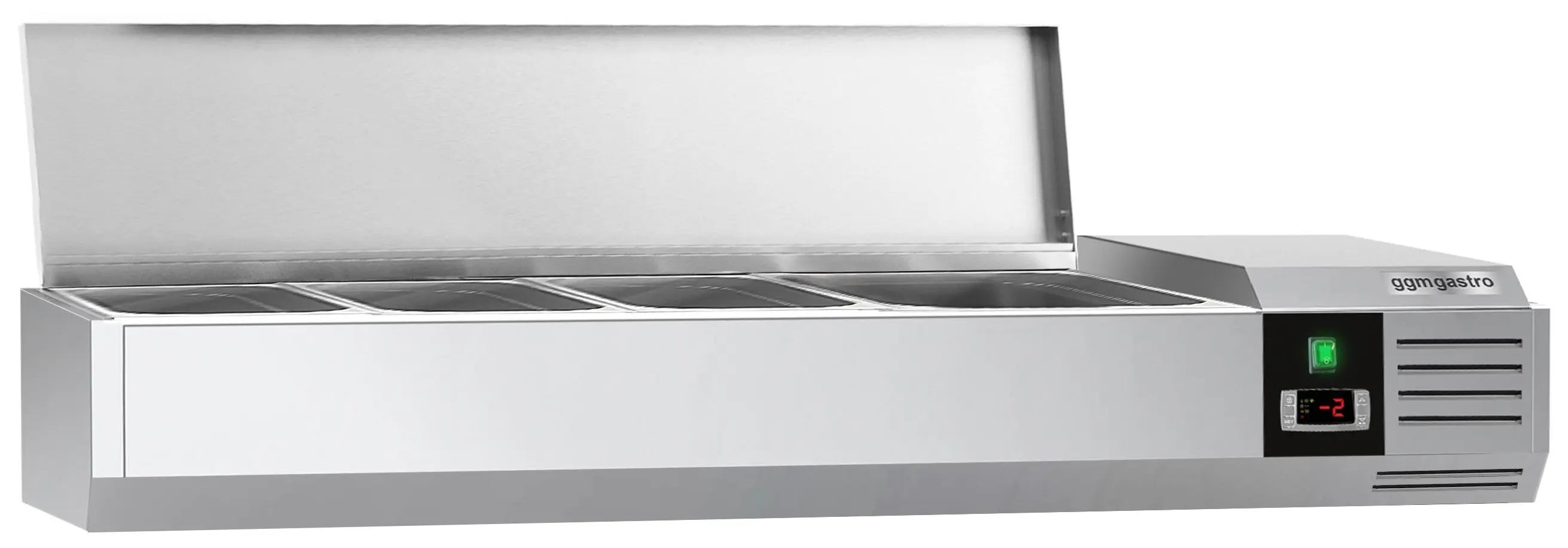 Vitrina frigorifica de ingrediente GGM Gastro AGG124END (Inox) - 2