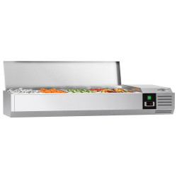 Vitrina frigorifica de ingrediente GGM Gastro AGG124END (Inox)