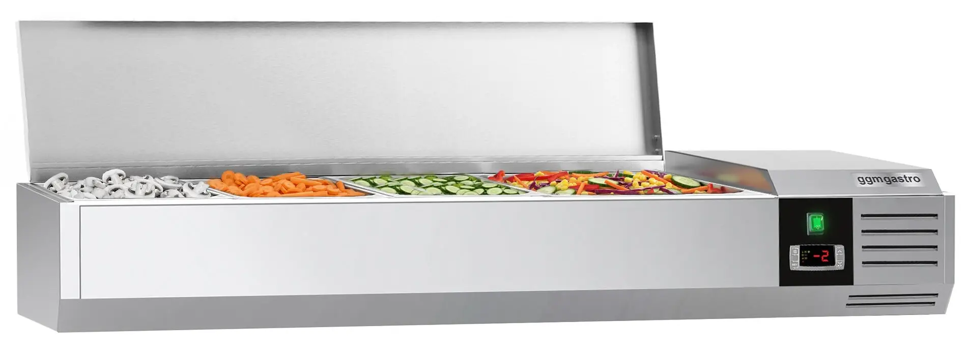 Vitrina frigorifica de ingrediente GGM Gastro AGG124END (Inox)