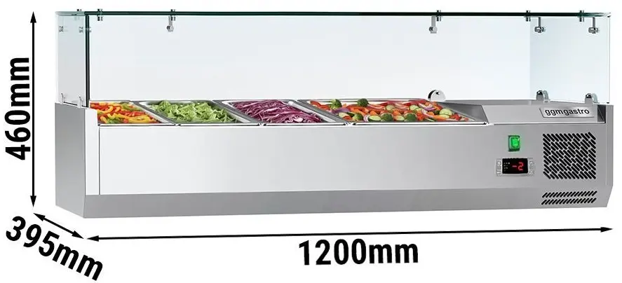 Vitrina frigorifica de ingrediente GGM Gastro AGG124ND#07 (Inox) - 5