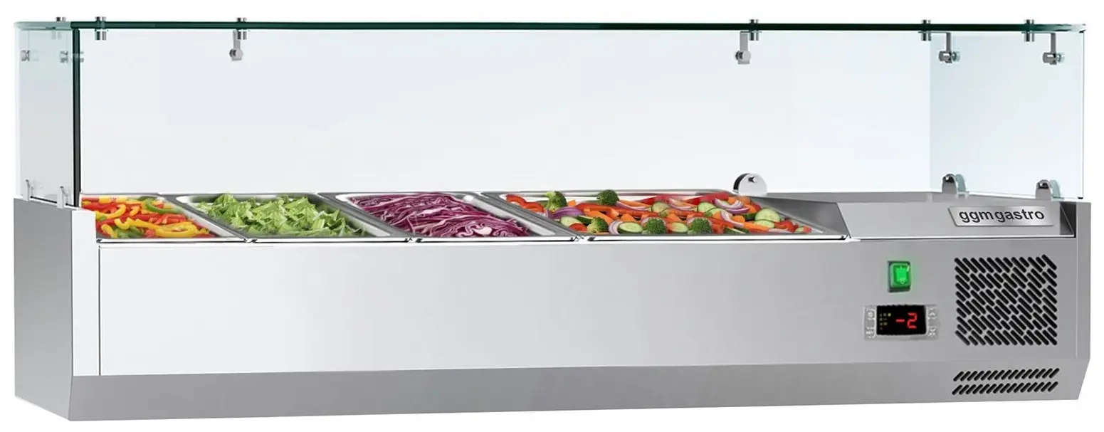 Vitrina frigorifica de ingrediente GGM Gastro AGG124ND#07 (Inox)