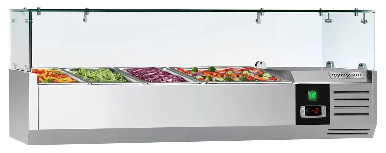 Vitrina frigorifica de ingrediente GGM Gastro AGG124ND (Inox)