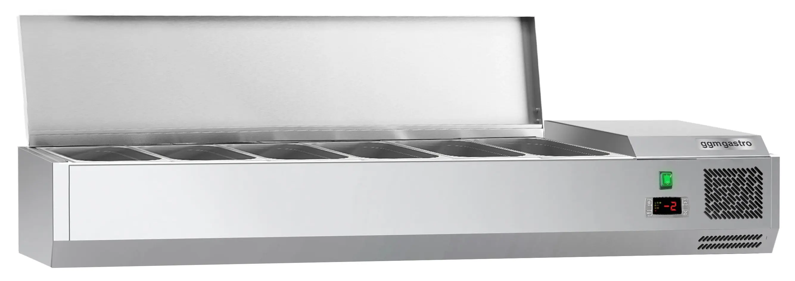 Vitrina frigorifica de ingrediente GGM Gastro AGG143END#07 (Inox) - 2