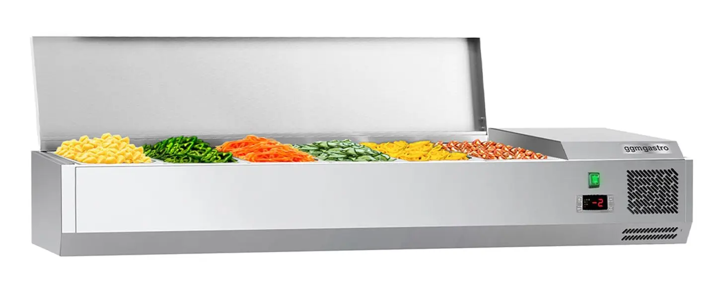 Vitrina frigorifica de ingrediente GGM Gastro AGG143END#07 (Inox)