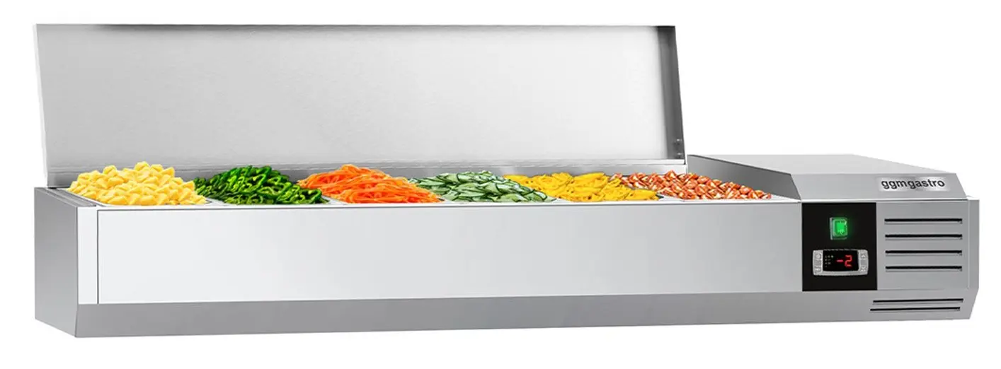 Холодильная витрина для ингредиентов GGM Gastro AGG143END (Inox)