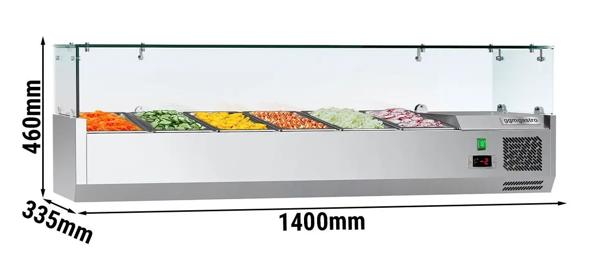 Vitrina frigorifica de ingrediente GGM Gastro AGG143ND#07 (Inox) - 3