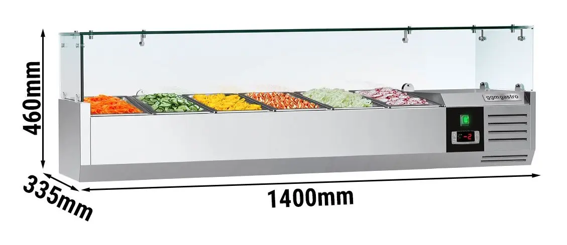 Vitrina frigorifica de ingrediente GGM Gastro AGG143ND (Inox) - 3