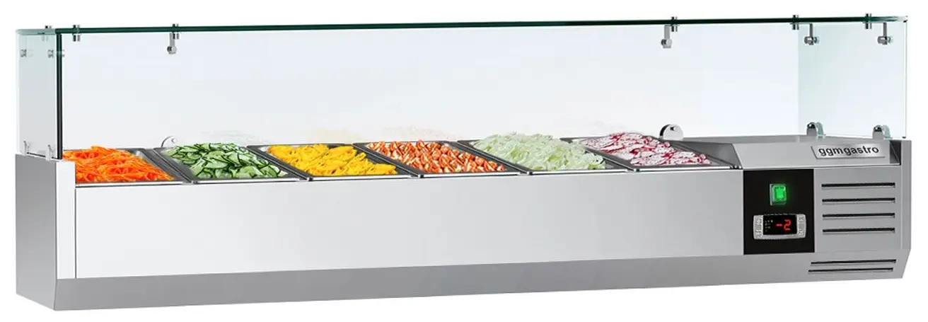 Vitrina frigorifica de ingrediente GGM Gastro AGG143ND (Inox)