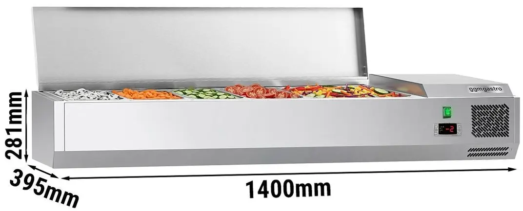 Vitrina frigorifica de ingrediente GGM Gastro AGG144END#07 (Inox) - 6