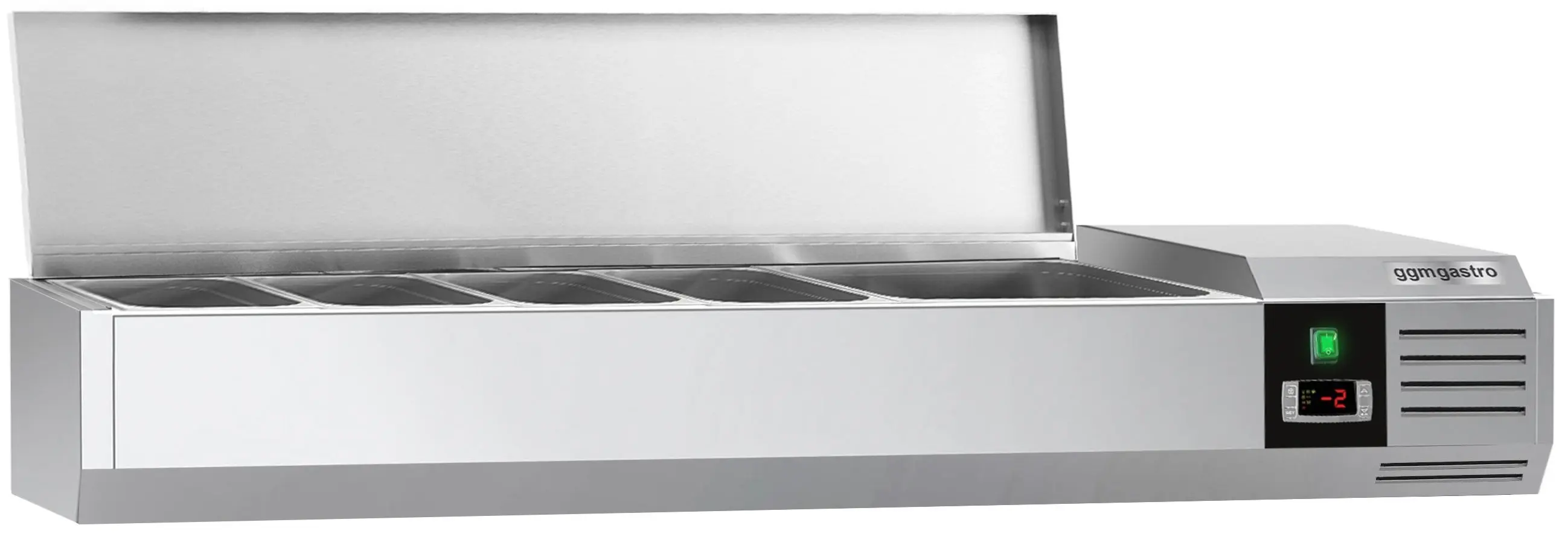 Vitrina frigorifica de ingrediente GGM Gastro AGG144END (Inox) - 2