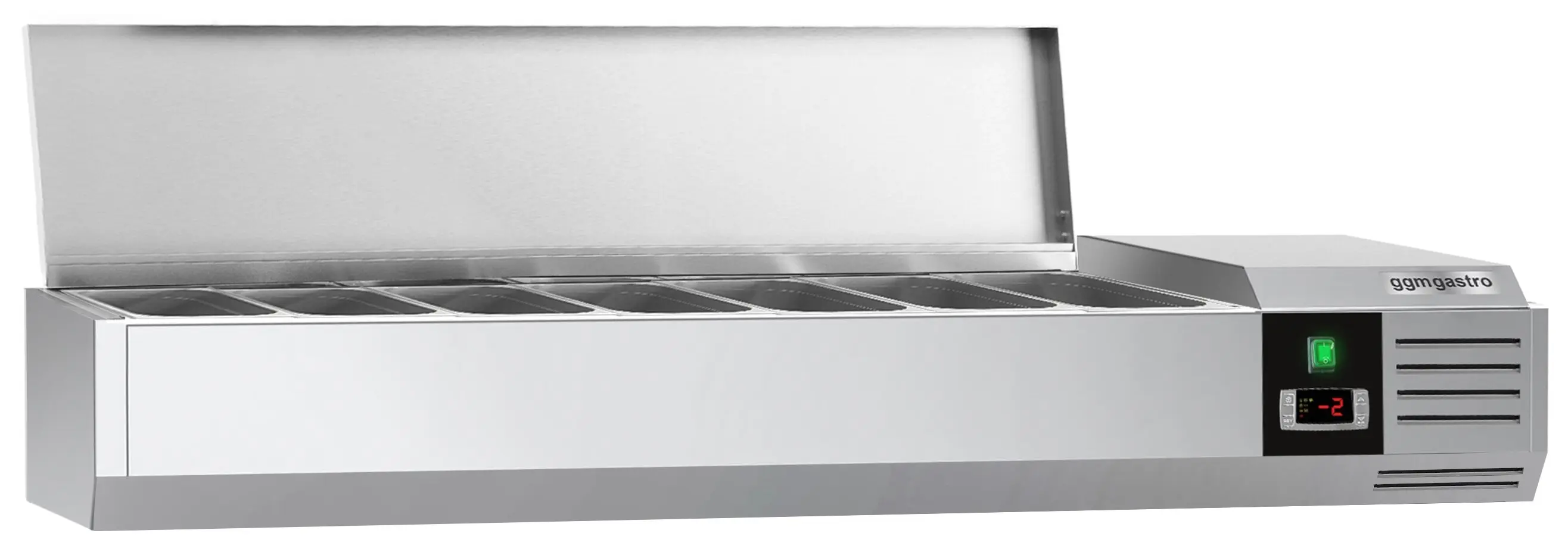 Vitrina frigorifica de ingrediente GGM Gastro AGG153END (Inox) - 2