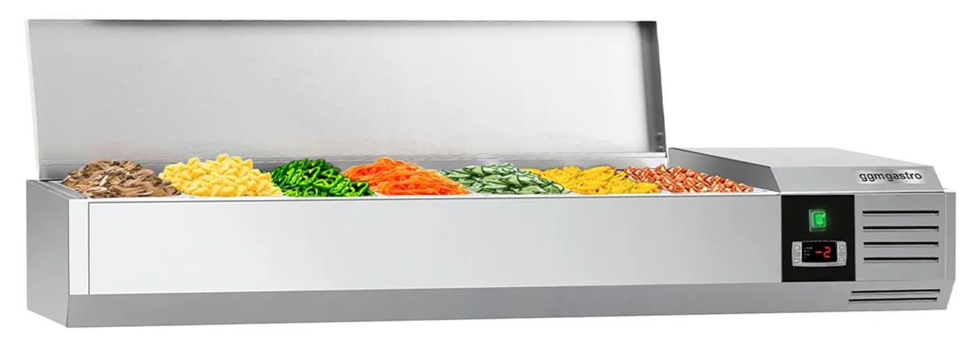 Vitrina frigorifica de ingrediente GGM Gastro AGG153END (Inox)