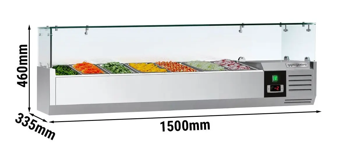 Vitrina frigorifica de ingrediente GGM Gastro AGG153ND (Inox) - 3