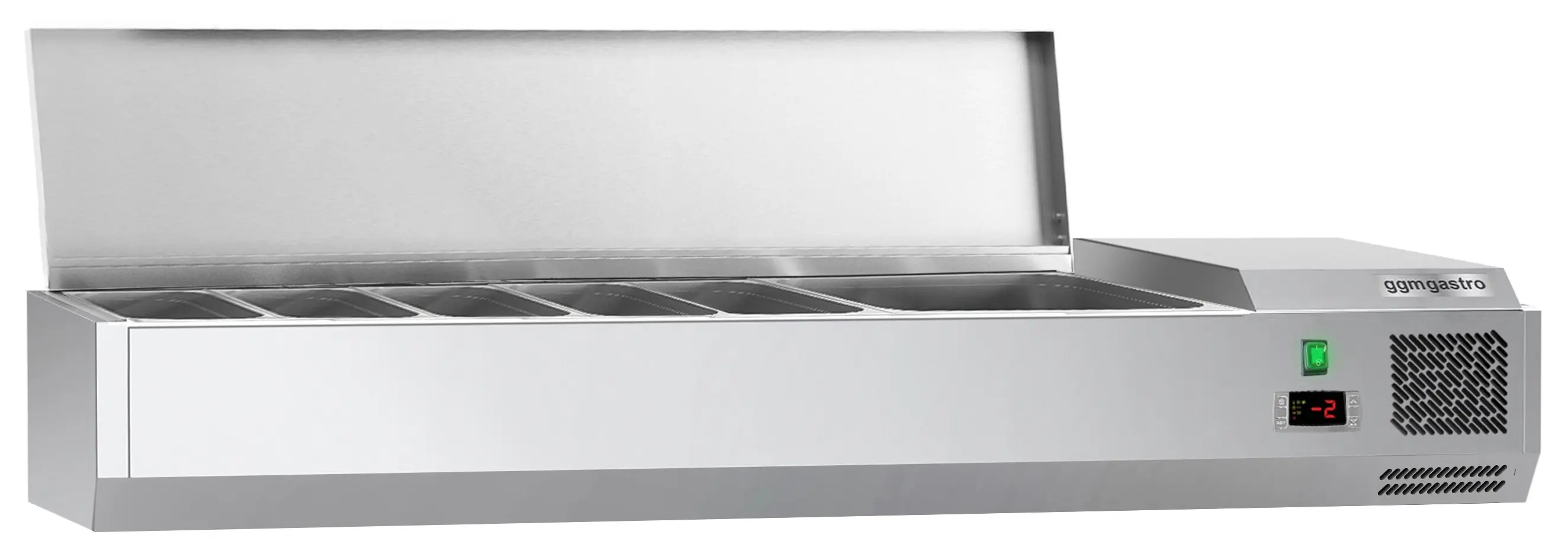 Vitrina frigorifica de ingrediente GGM Gastro AGG154END#07 (Inox) - 2