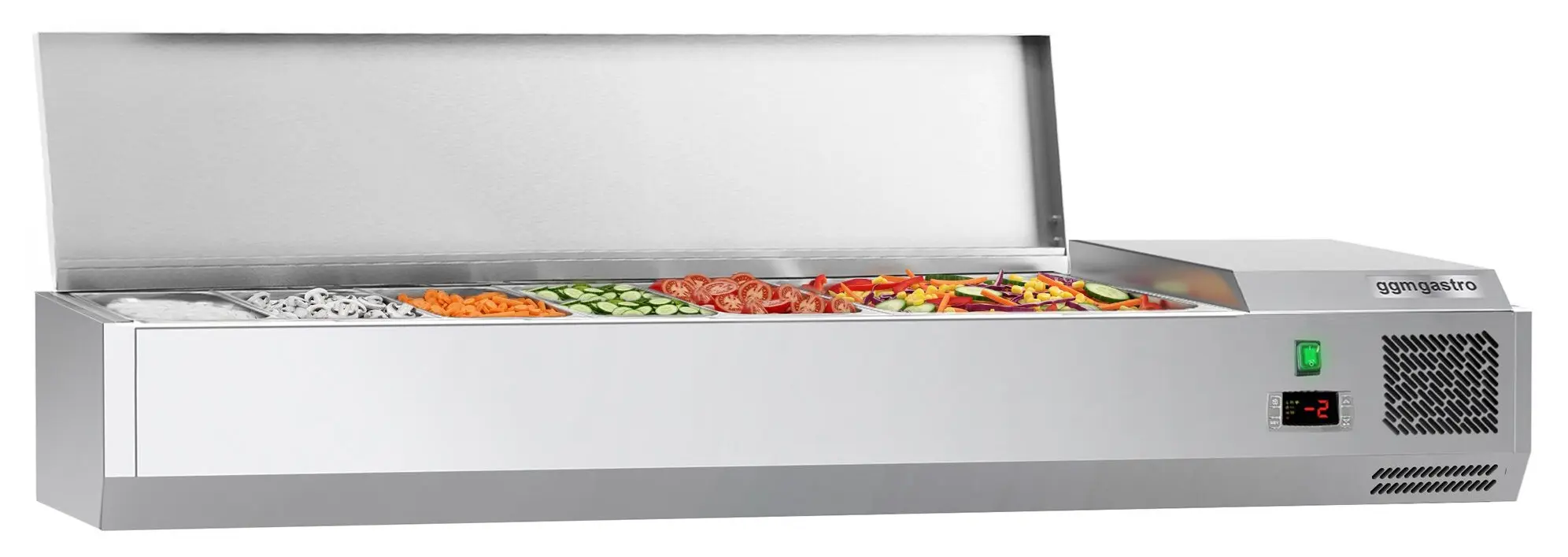Vitrina frigorifica de ingrediente GGM Gastro AGG154END#07 (Inox)