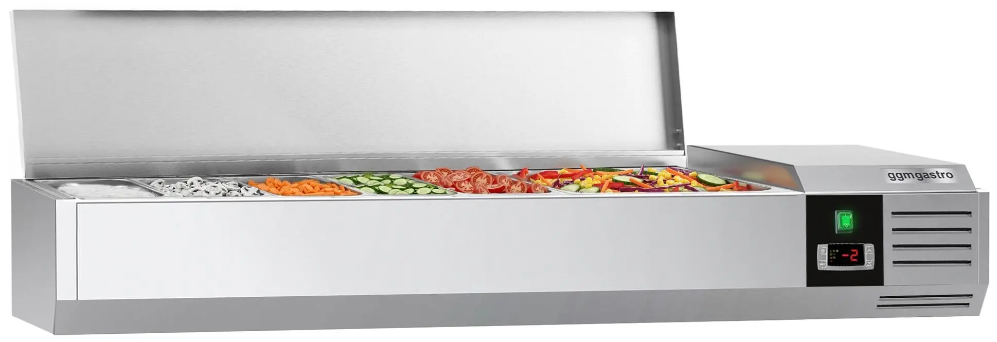 Холодильная витрина для ингредиентов GGM Gastro AGG154END (Inox)
