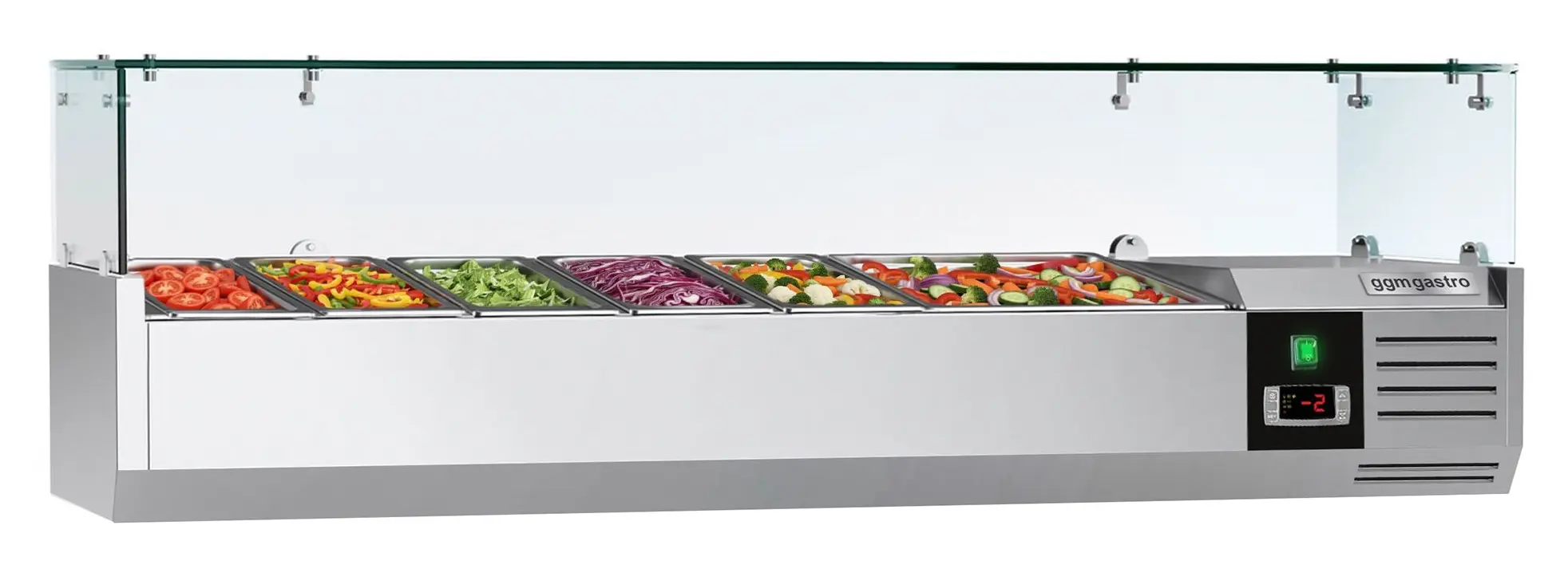 Холодильная витрина для ингредиентов GGM Gastro AGG154ND (Inox)