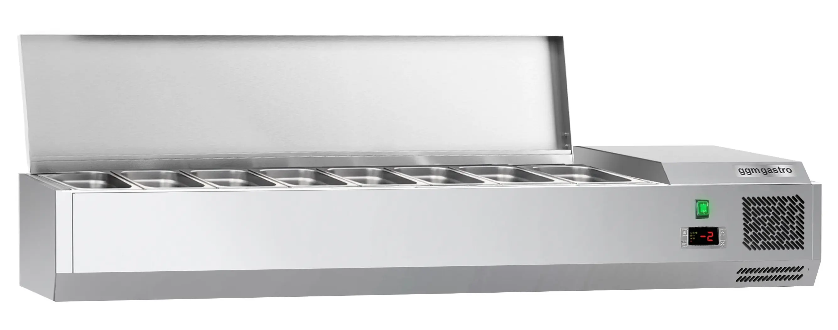 Vitrina frigorifica de ingrediente GGM Gastro AGG163END#07 (Inox) - 2