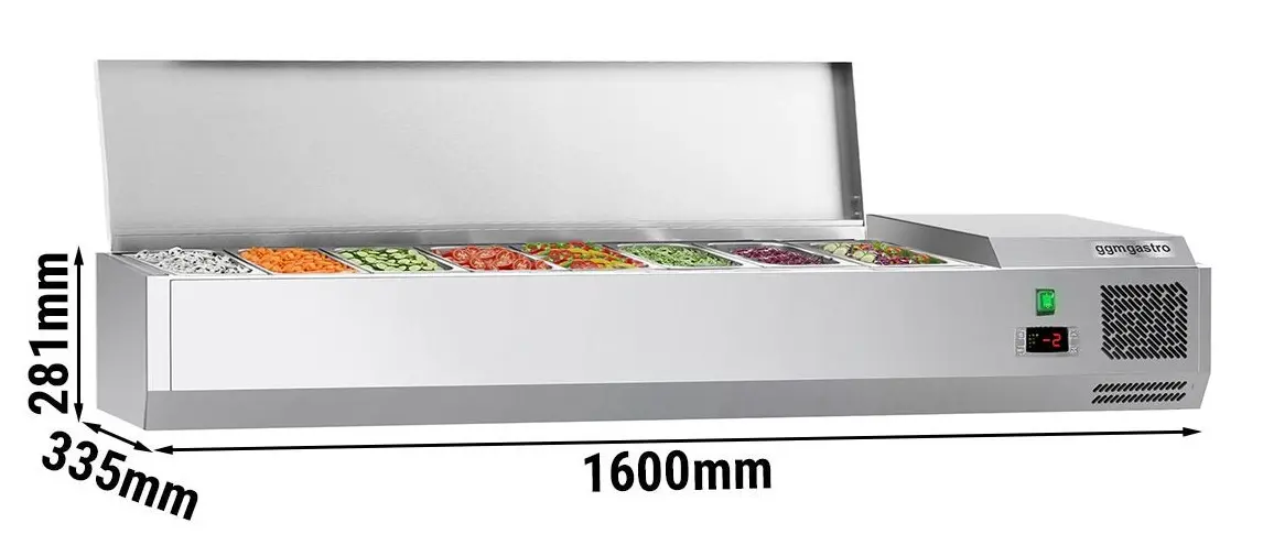 Vitrina frigorifica de ingrediente GGM Gastro AGG163END#07 (Inox) - 4