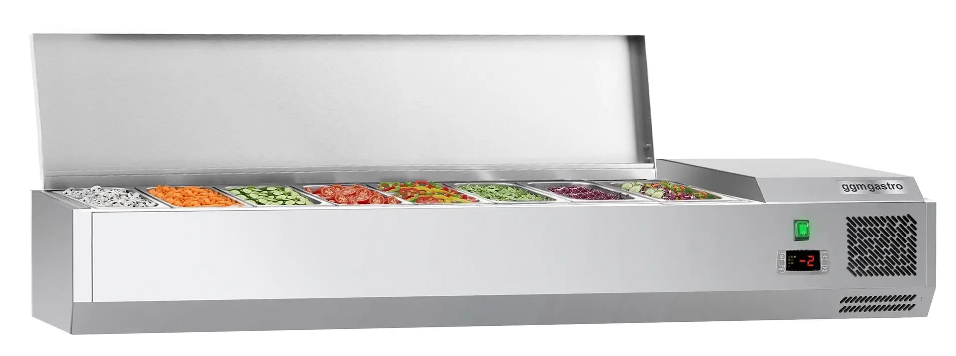 Vitrina frigorifica de ingrediente GGM Gastro AGG163END#07 (Inox)