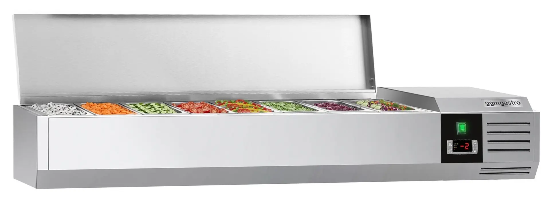 Vitrina frigorifica de ingrediente GGM Gastro AGG163END (Inox)