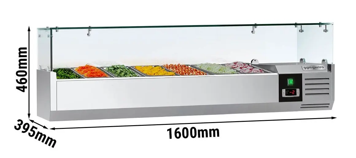 Холодильная витрина для ингредиентов GGM Gastro AGG164ND (Inox) - 3