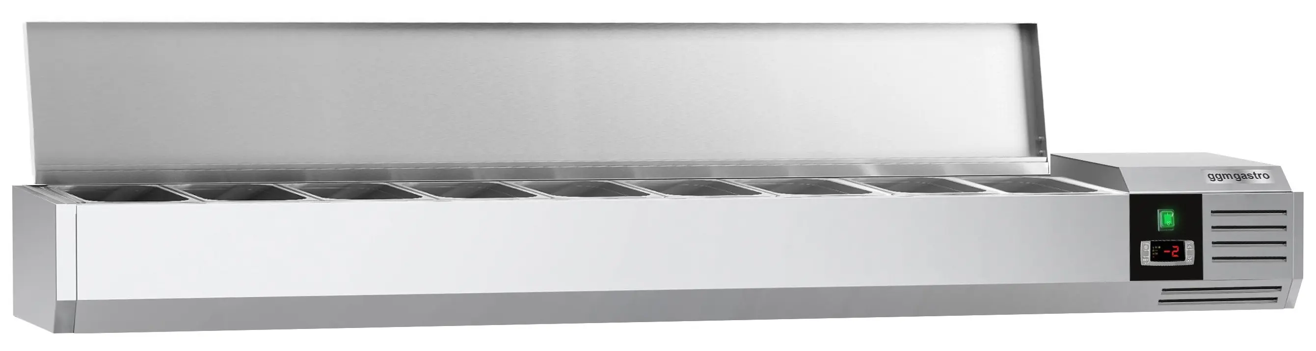 Vitrina frigorifica de ingrediente GGM Gastro AGG183END (Inox) - 2