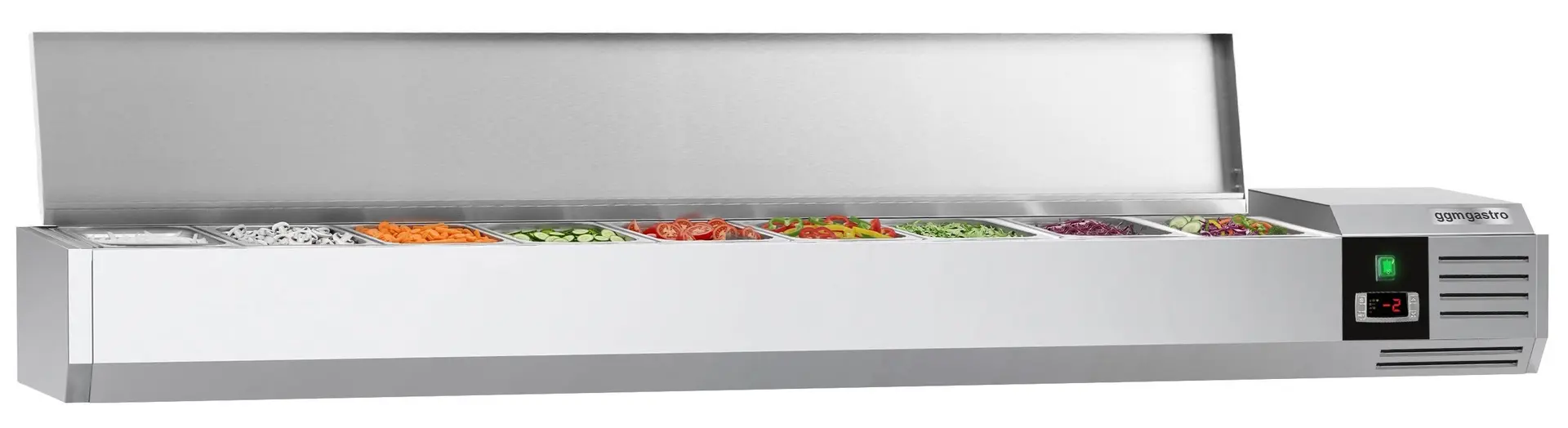 Vitrina frigorifica de ingrediente GGM Gastro AGG183END (Inox)