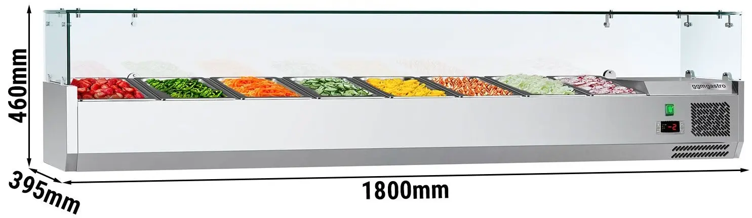 Vitrina frigorifica de ingrediente GGM Gastro AGG184ND#07 (Inox) - 6