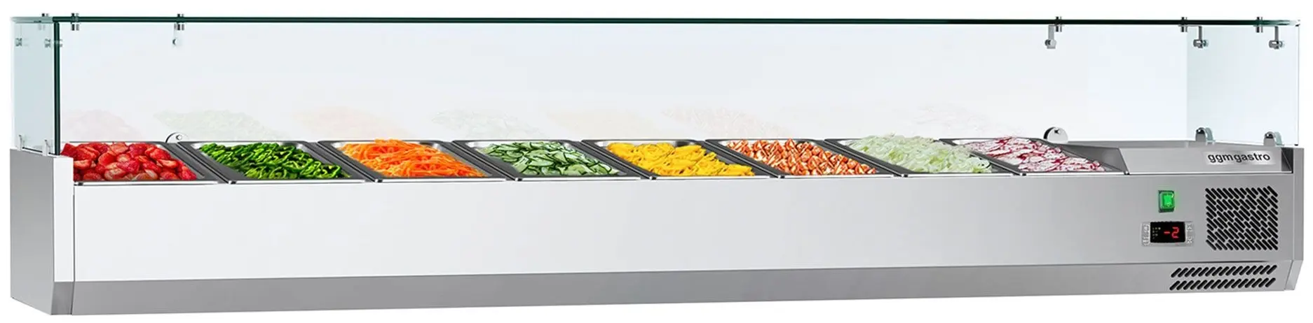 Vitrina frigorifica de ingrediente GGM Gastro AGG184ND#07 (Inox)