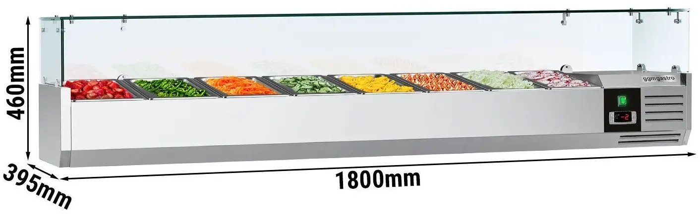 Холодильная витрина для ингредиентов GGM Gastro AGG184ND (Inox) - 5