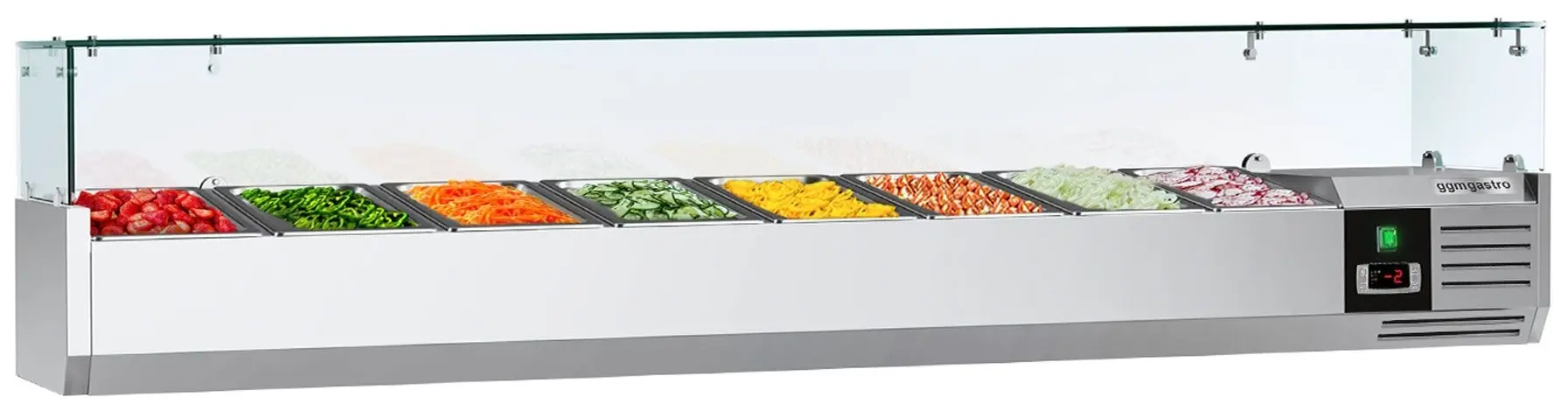 Холодильная витрина для ингредиентов GGM Gastro AGG184ND (Inox)
