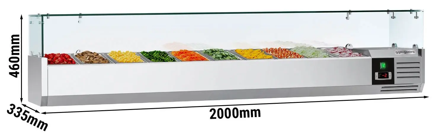 Холодильная витрина для ингредиентов GGM Gastro AGG203ND (Inox) - 6