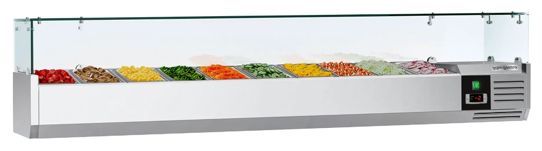 Холодильная витрина для ингредиентов GGM Gastro AGG203ND (Inox)