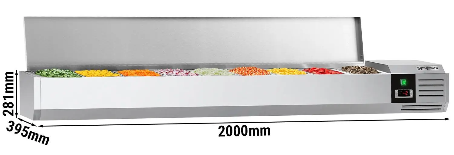 Vitrina frigorifica de ingrediente GGM Gastro AGG204END (Inox) - 4