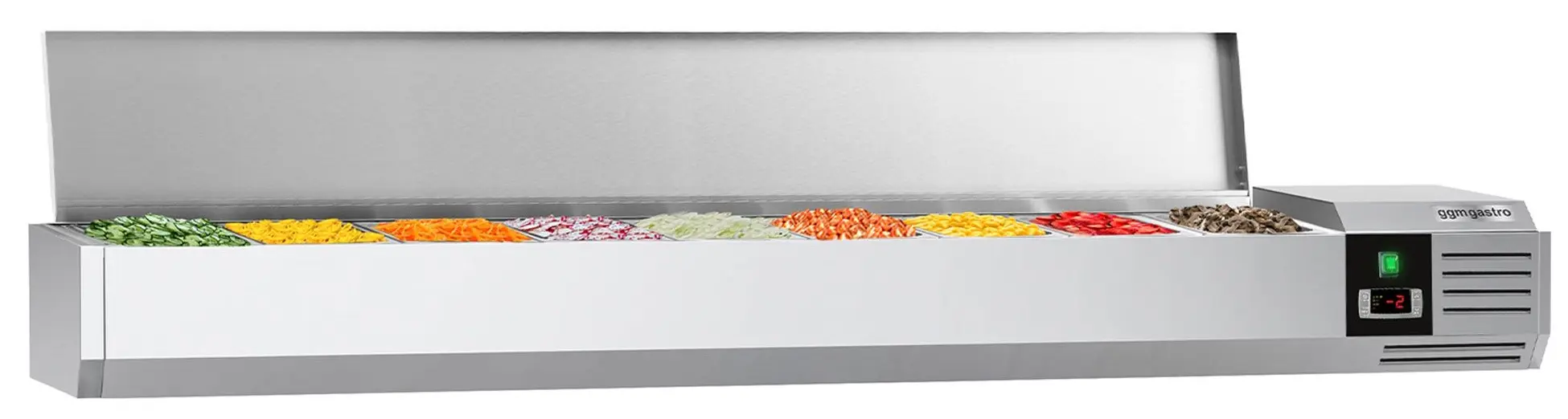 Vitrina frigorifica de ingrediente GGM Gastro AGG204END (Inox)