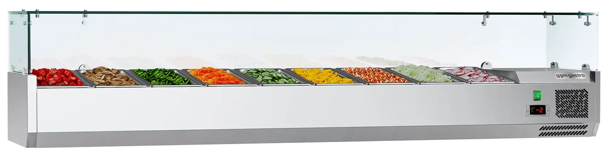 Vitrina frigorifica de ingrediente GGM Gastro AGG204ND#07 (Inox)