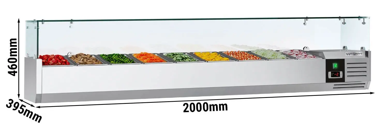 Холодильная витрина для ингредиентов GGM Gastro AGG204ND (Inox) - 3