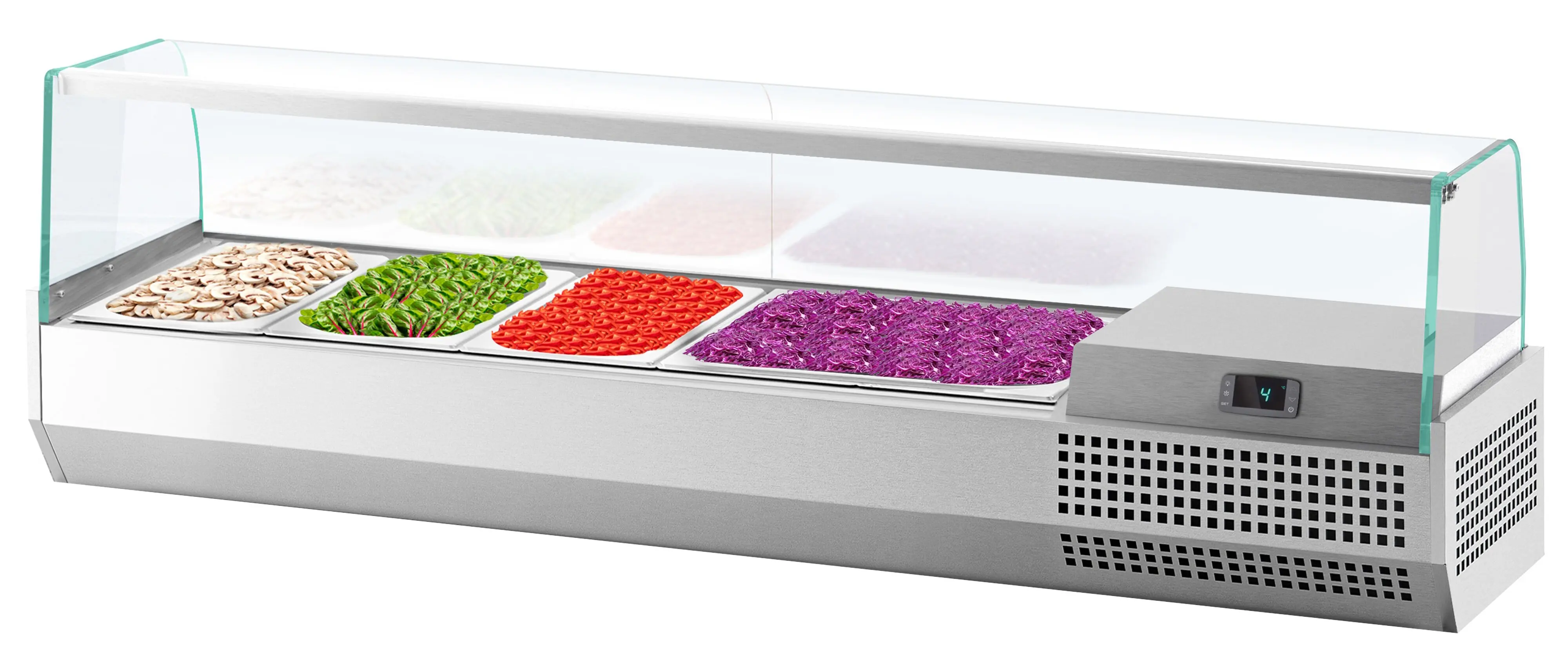 Холодильная витрина для ингредиентов GGM Gastro AGI133 (Inox) - 5