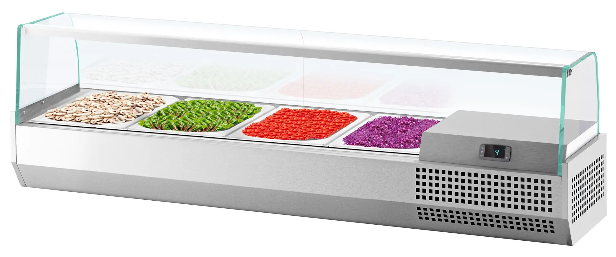 Холодильная витрина для ингредиентов GGM Gastro AGI134 (Inox) - 5