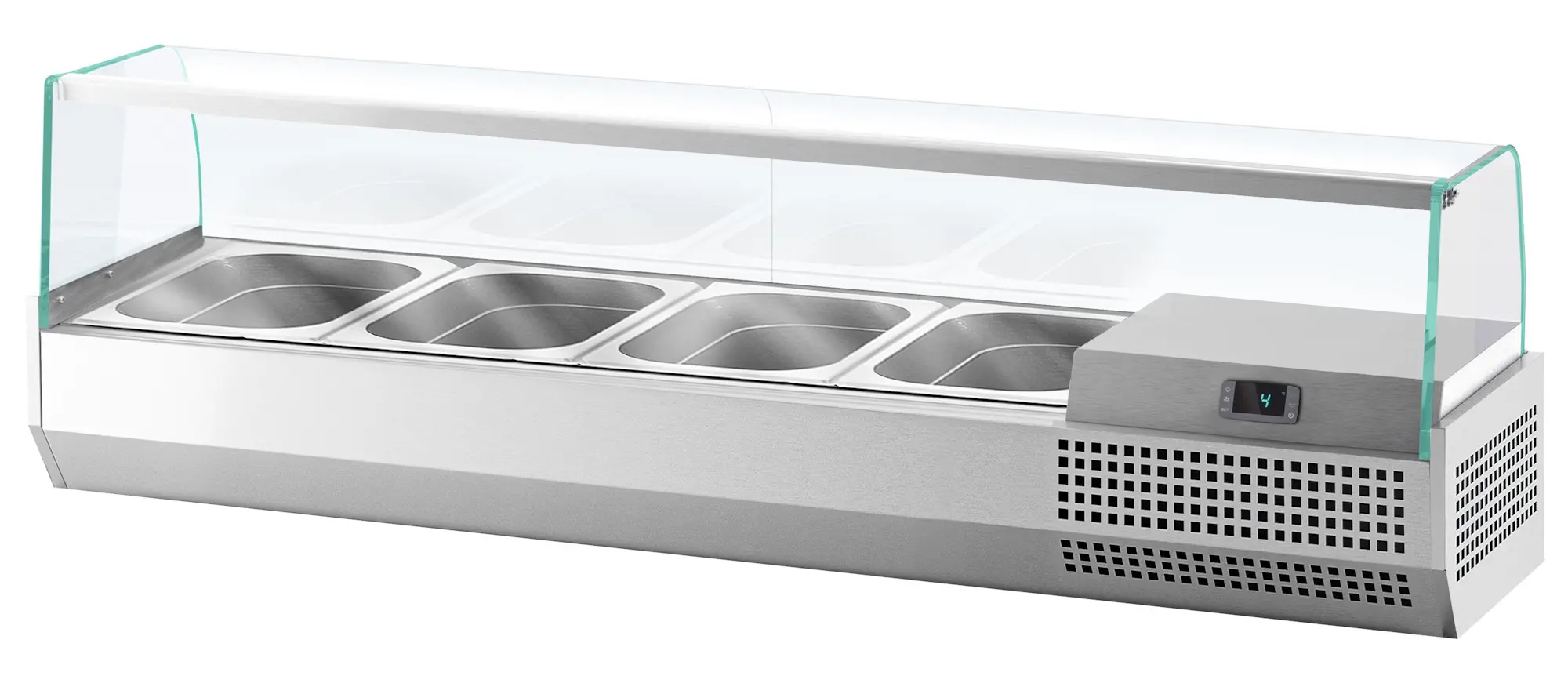 Холодильная витрина для ингредиентов GGM Gastro AGI134 (Inox) - 6