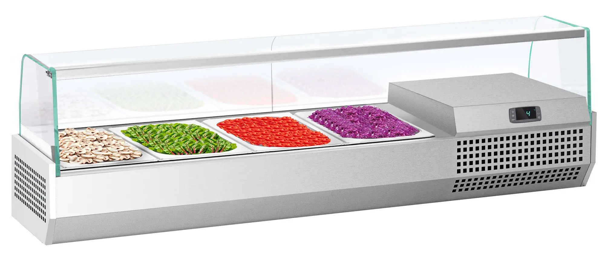 Холодильная витрина для ингредиентов GGM Gastro AGI134 (Inox)