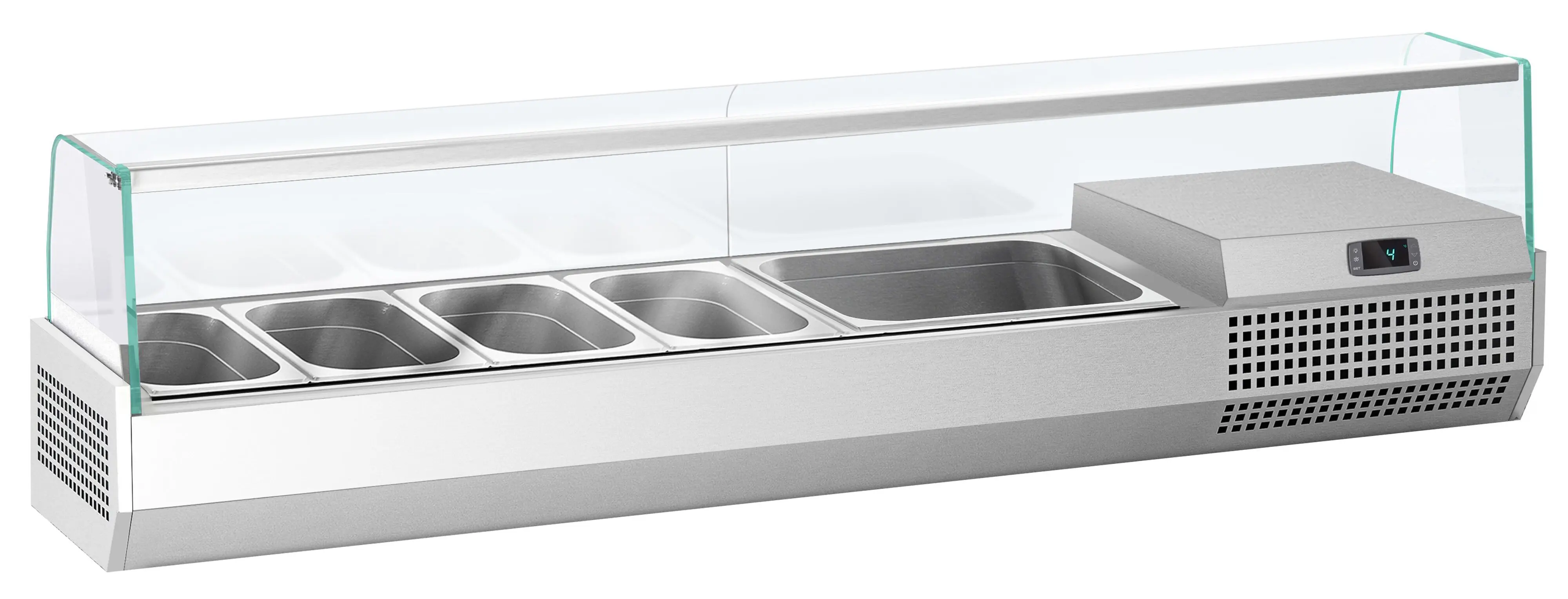 Холодильная витрина для ингредиентов GGM Gastro AGI153 (Inox) - 2