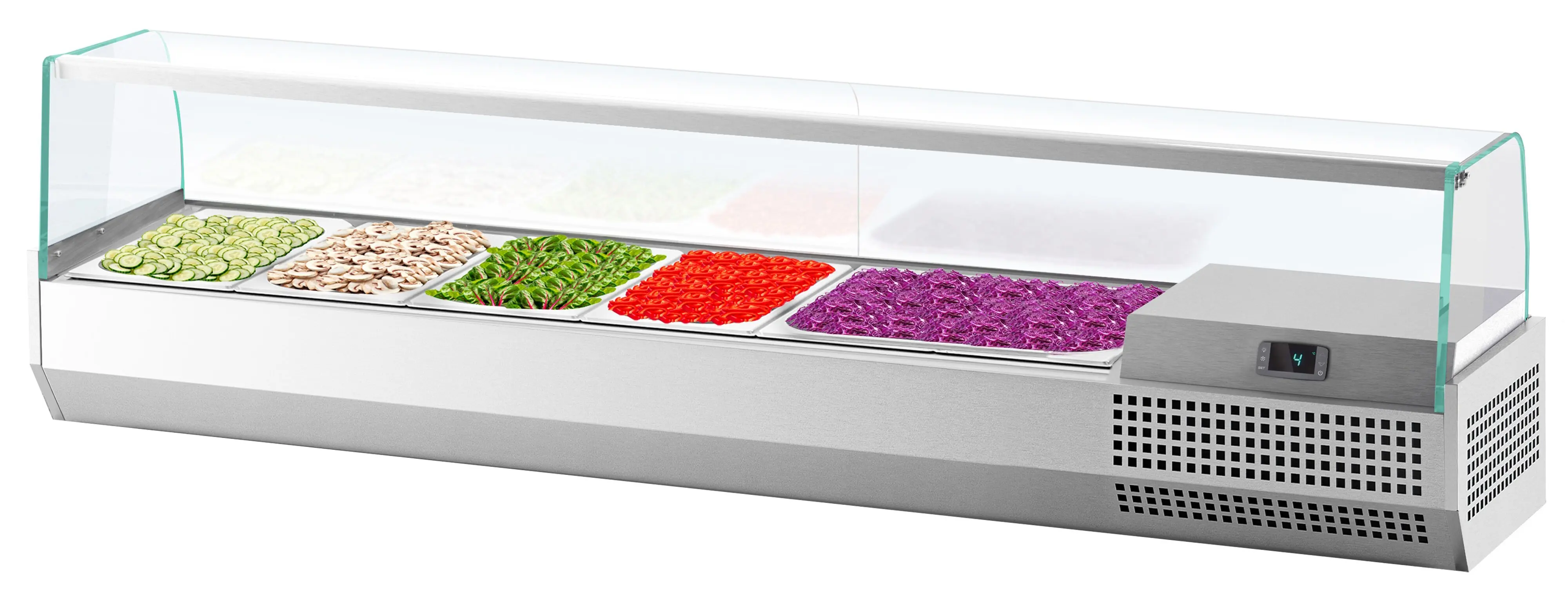 Холодильная витрина для ингредиентов GGM Gastro AGI153 (Inox) - 5