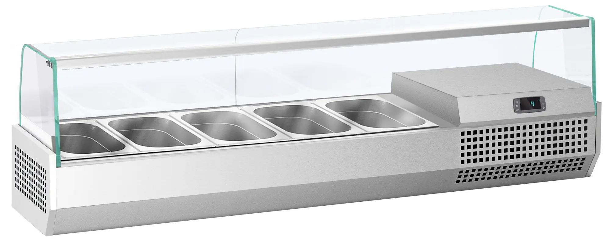 Холодильная витрина для ингредиентов GGM Gastro AGI154 (Inox) - 2