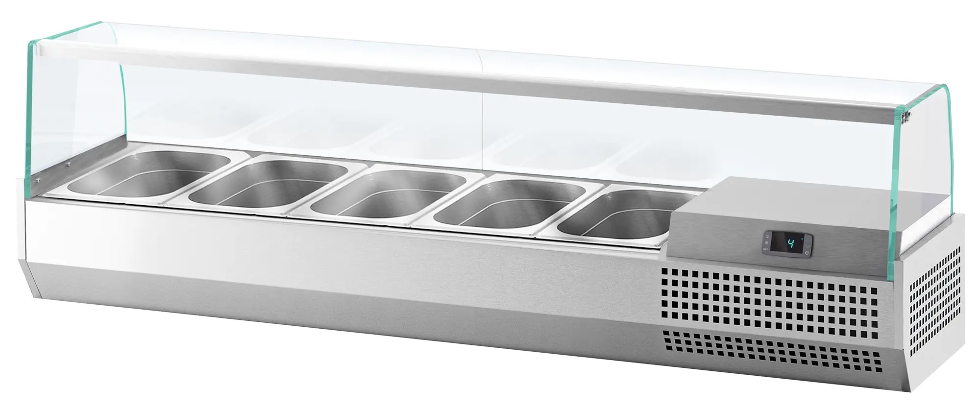 Холодильная витрина для ингредиентов GGM Gastro AGI154 (Inox) - 6