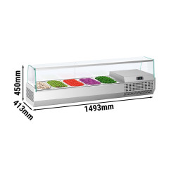Холодильная витрина для ингредиентов GGM Gastro AGI154 (Inox) Thumb