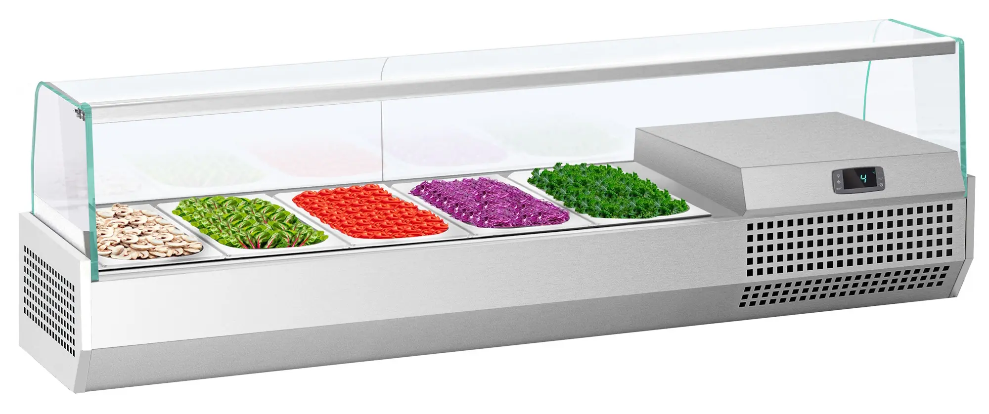 Холодильная витрина для ингредиентов GGM Gastro AGI154 (Inox)