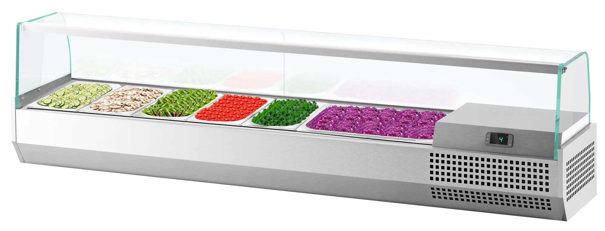 Холодильная витрина для ингредиентов GGM Gastro AGI173 (Inox) - 3