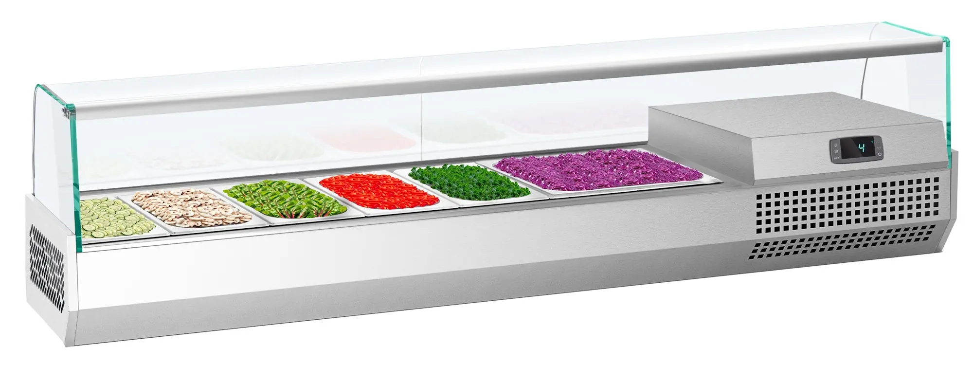 Холодильная витрина для ингредиентов GGM Gastro AGI173 (Inox)